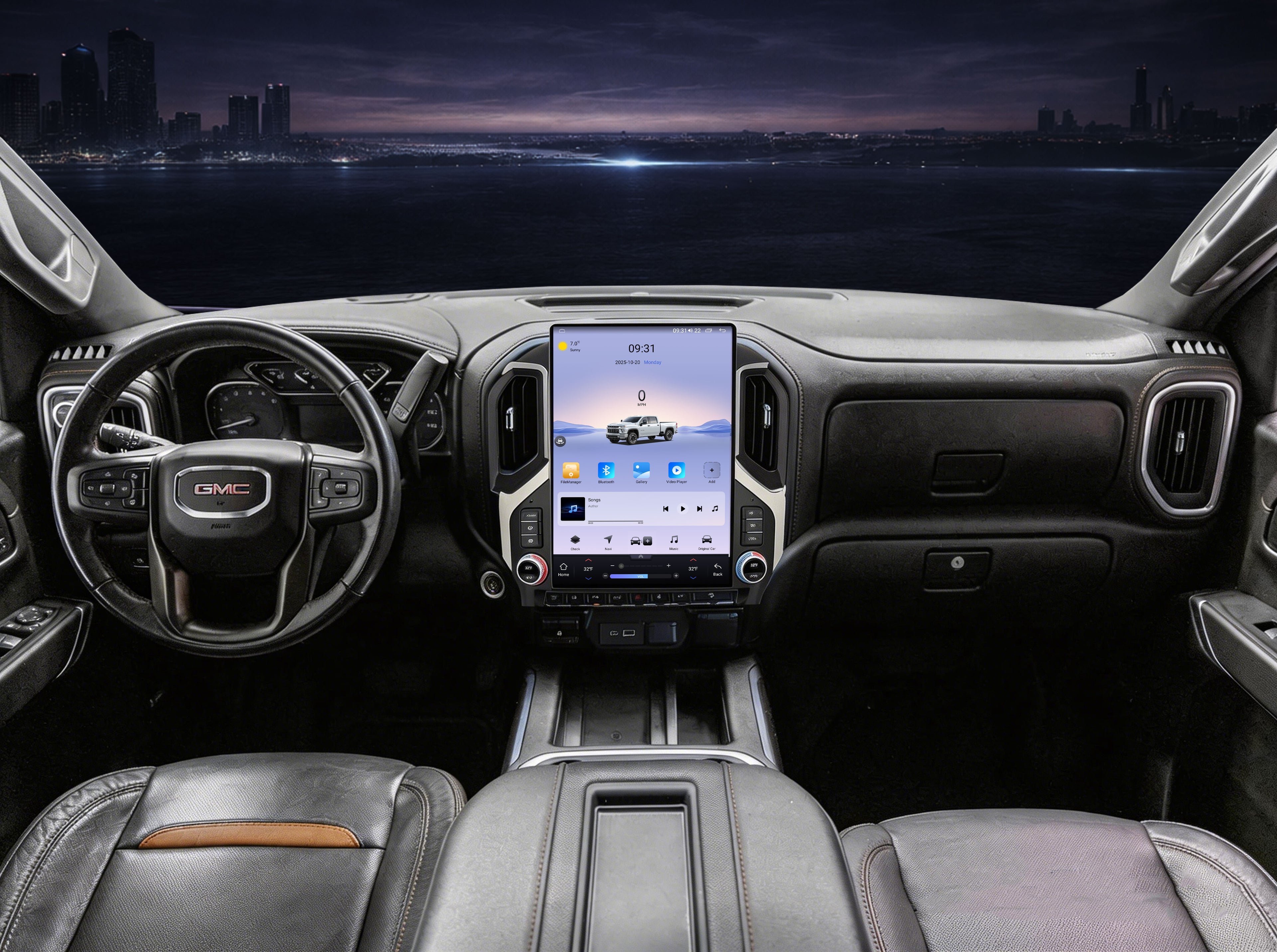 V7 Pro Next-Gen 15" Vertical Head Unit for GMC Sierra 2019-2021 | Plug and Play Setup